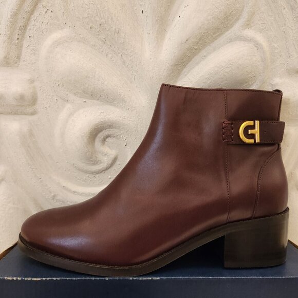 Cole Haan "Holis" Buckle Booties. Bloodstone. NIB. Size 8 - Picture 2 of 10